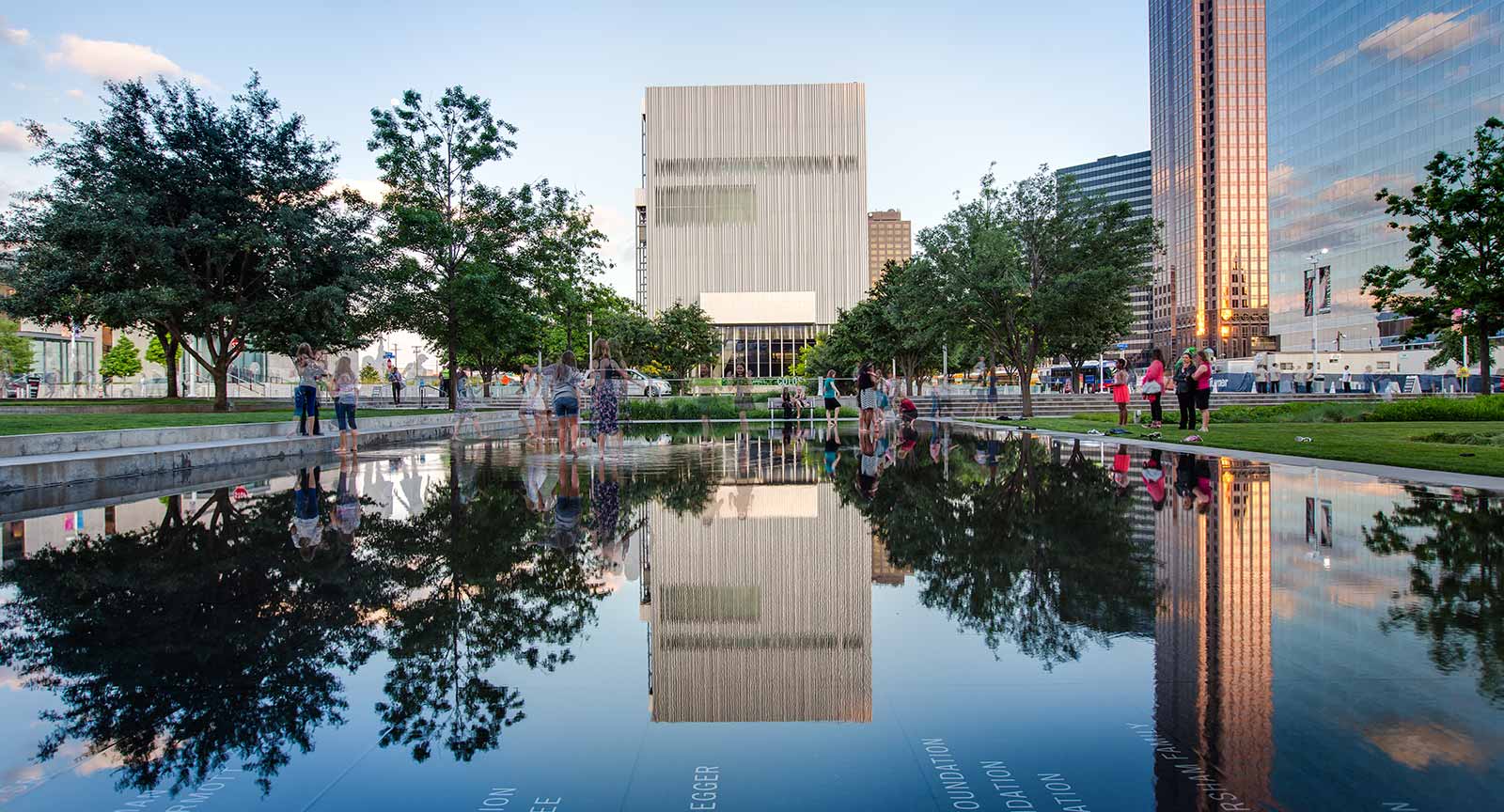 Dallas Arts District Wyly Theatre Donor Reflecting Pool Carter Rose
